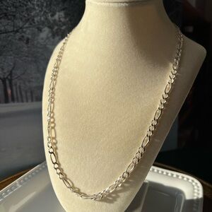 Figaro Necklace Vintage Sterling Silver 925 Italy 22”